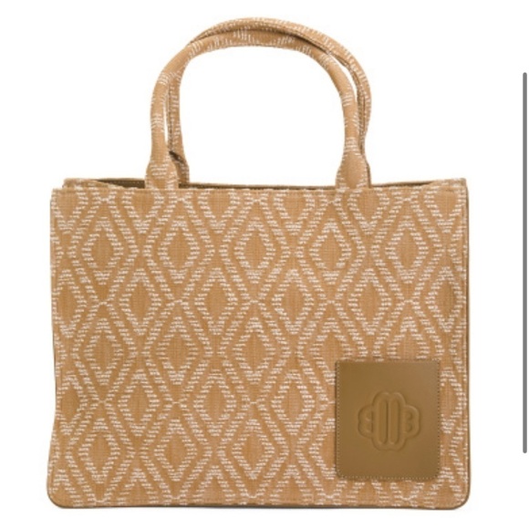 Maje Handbags - NWT MAJE Patterned Tote in Tobacco